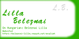 lilla beleznai business card